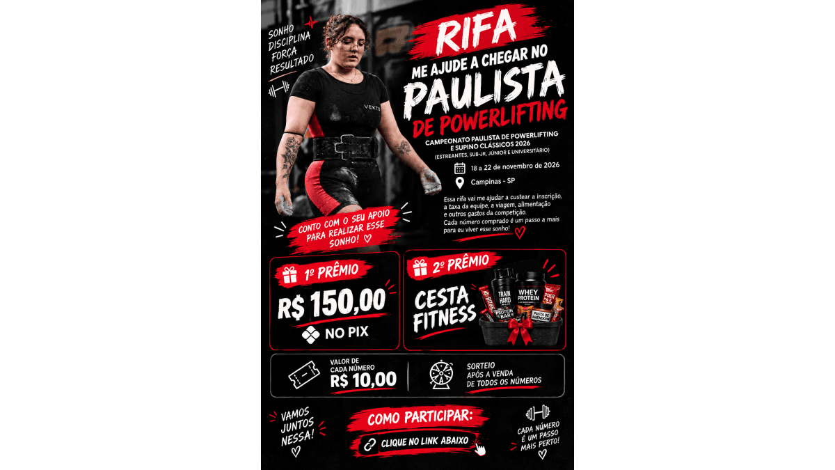Rifa Campeonato Paulista de Powerlifting 2026