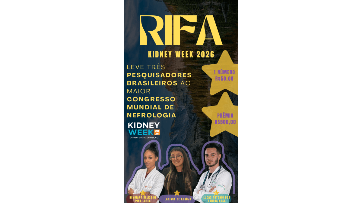 Rifa pela Ciência: 3 pesquisadores no maior congresso de nefrologia do mundo