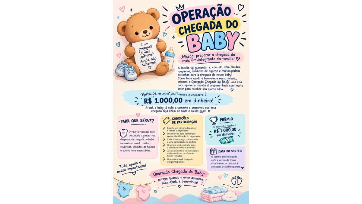 🚨 OPERAÇÃO CHEGADA DO BABY