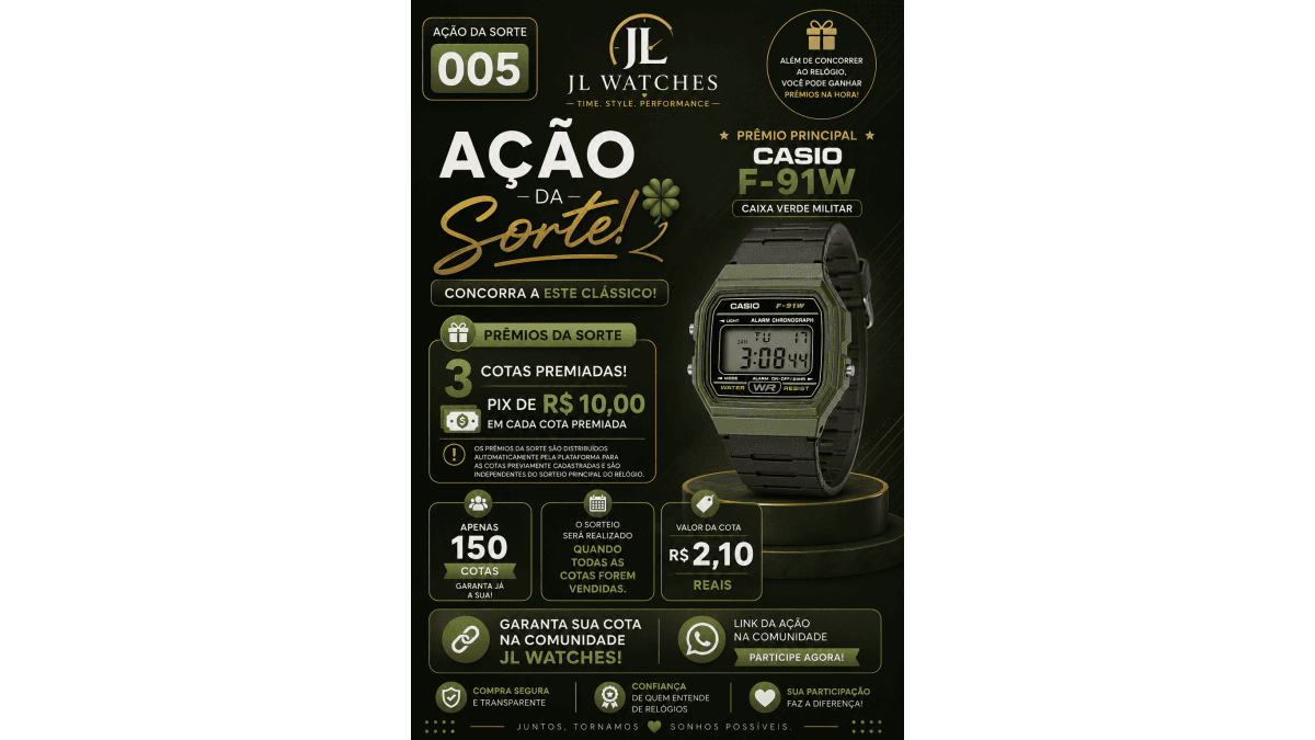 Ação da Sorte 005 Casio F-91W