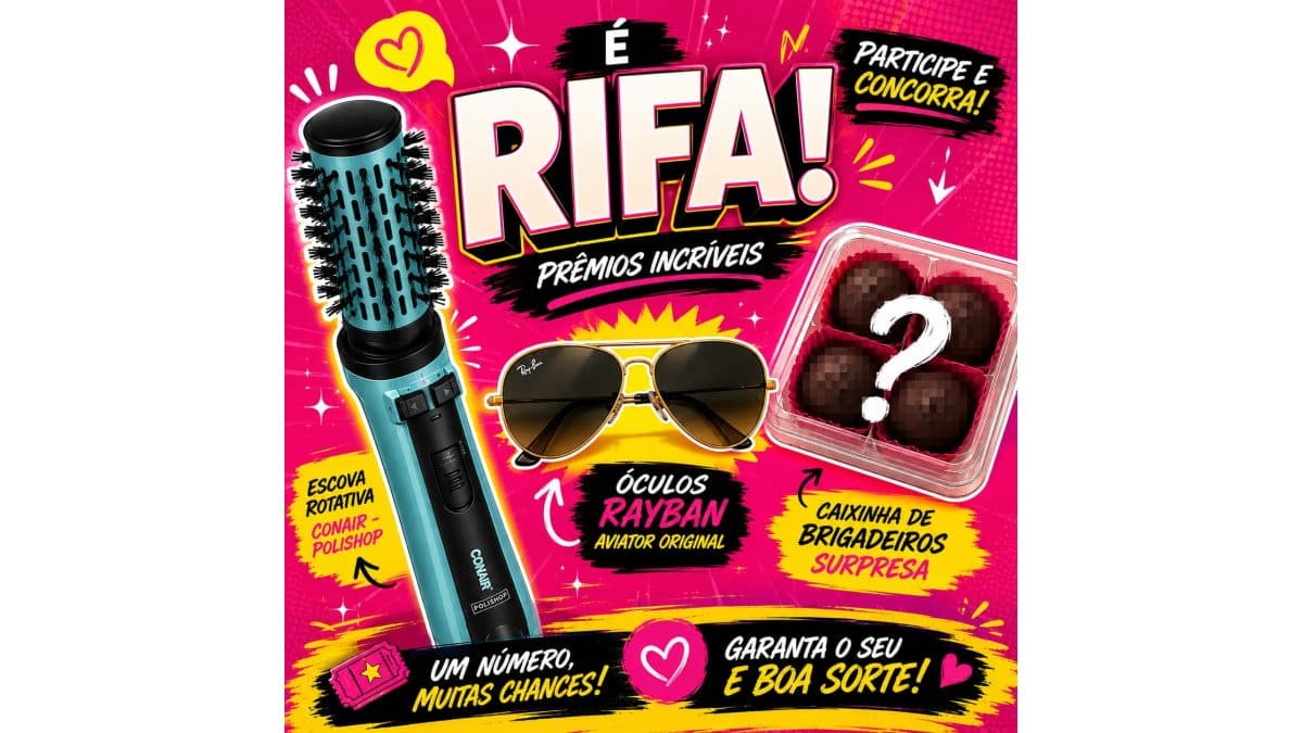 Escova Secadora Rotativa Rotating Hyaluronic Conair (Polishop) + Óculos Rayban Aviator