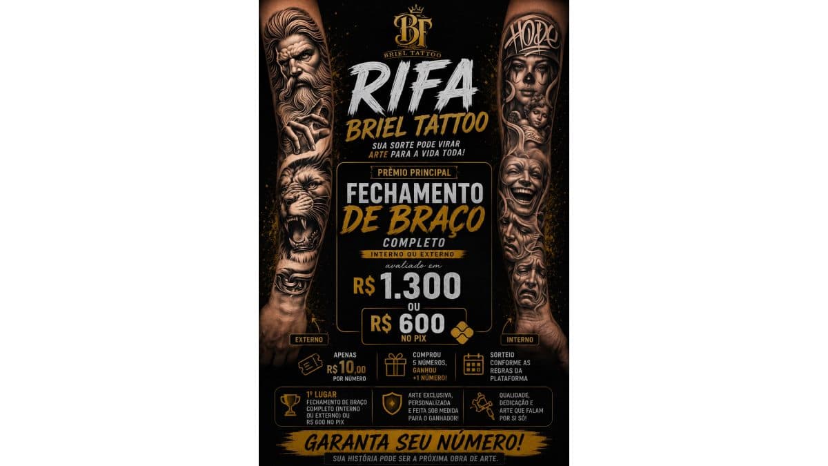 🎉Concorra a um Fechamento de Braço ou R$ 600 no pix!