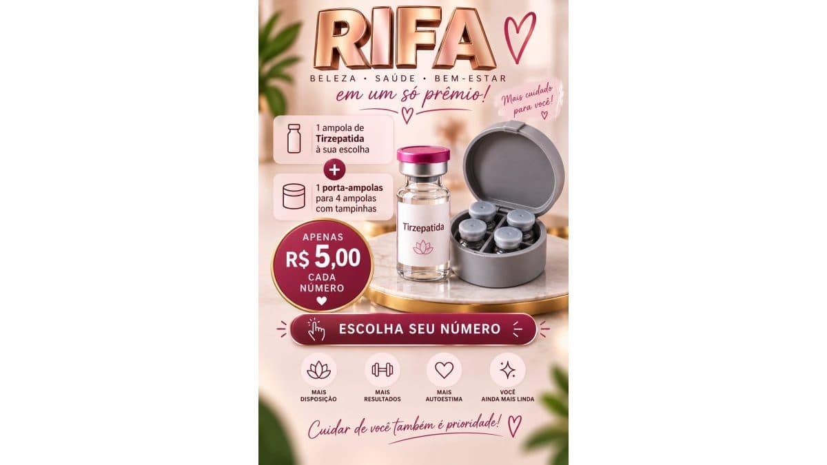 Ampola de tizerpatida + um lindo porta-ampola com tampinhas!