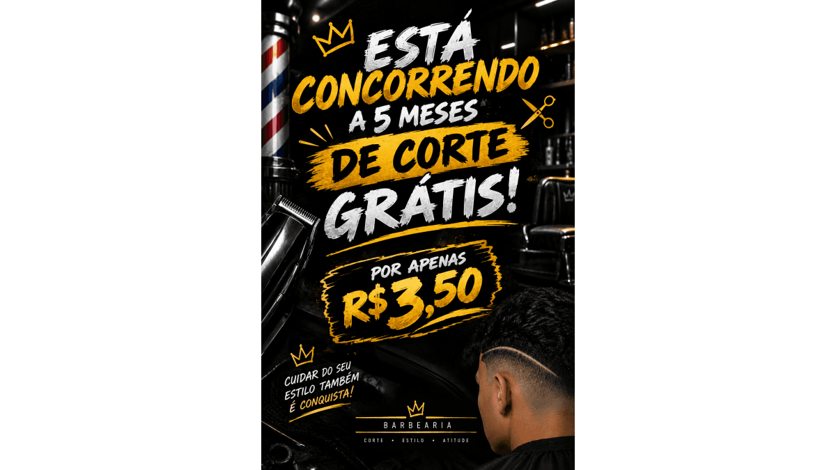 5 meses de corte grátis!