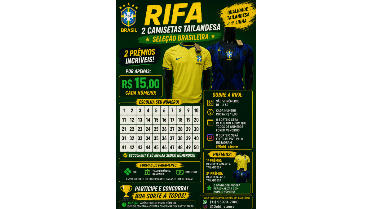 2 camisetas do Hexa