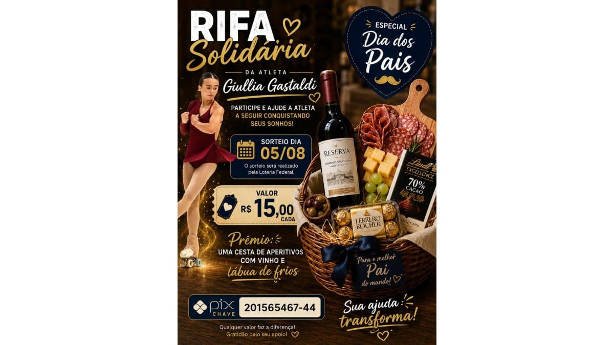 Cesta Aperitivo - Apoiando Sonhos Atleta Giullia