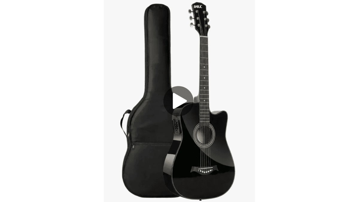 Violão Elétrico Preto - Cordas de Aço