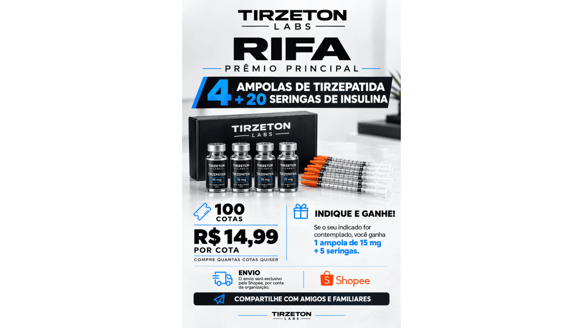 Kit TIRZEPATIDA 60mg + 20 seringas