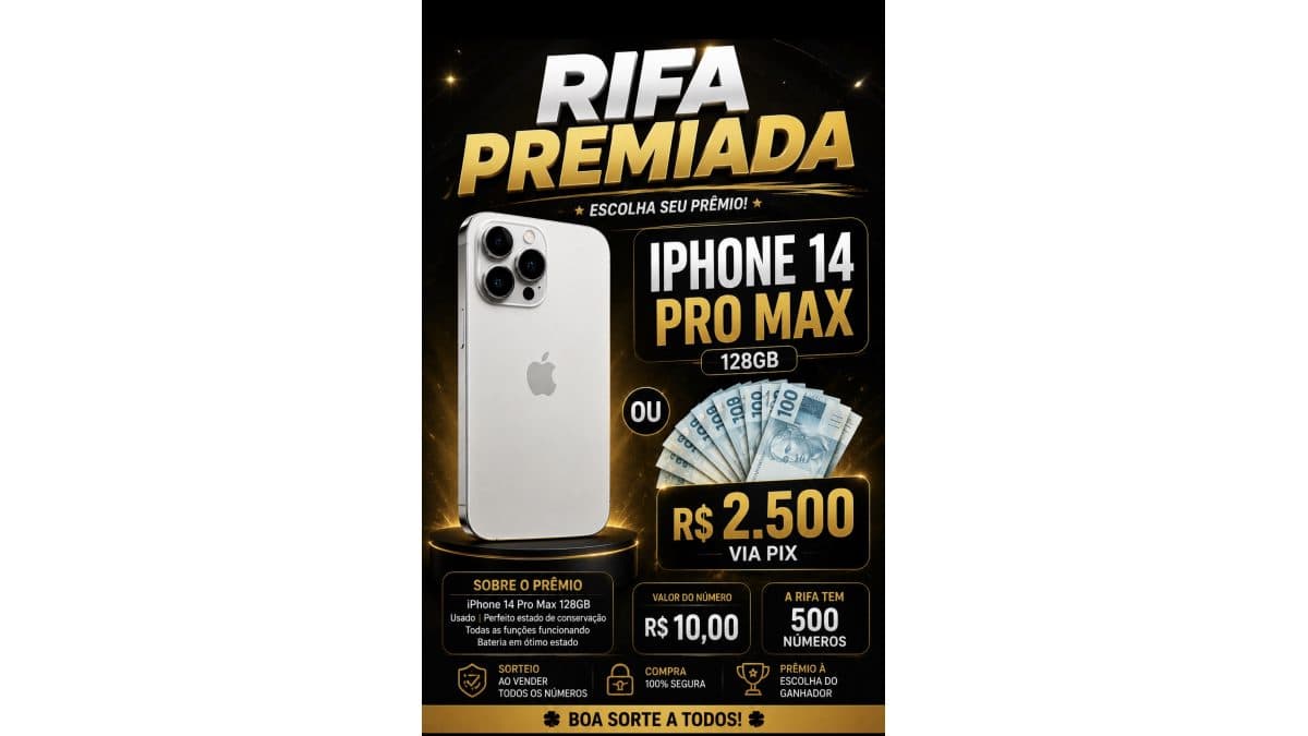 IPhone 14 Pro Max ou R$ 2500,00 no Pix
