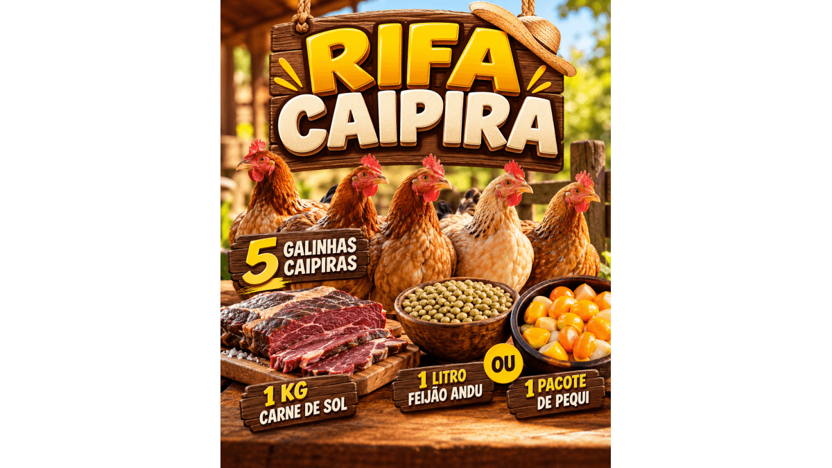 🥩 RIFA CAIPIRA – PRÊMIO DE DAR ÁGUA NA BOCA!