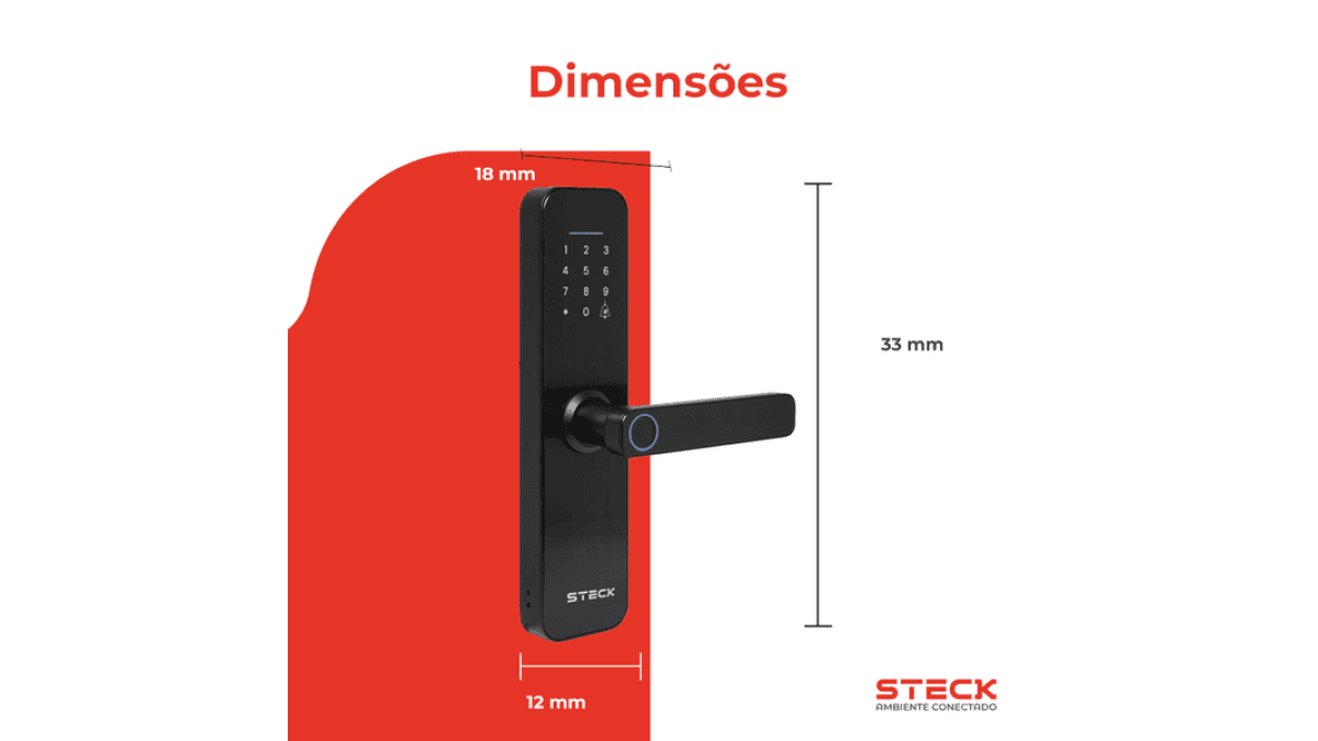 Fechadura Digital Inteligente Steck SLOCK3PS1