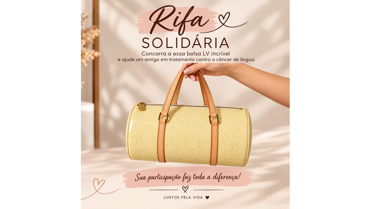 Bolsa Louis Vuitton - rifa solidária para cirurgia do Renato
