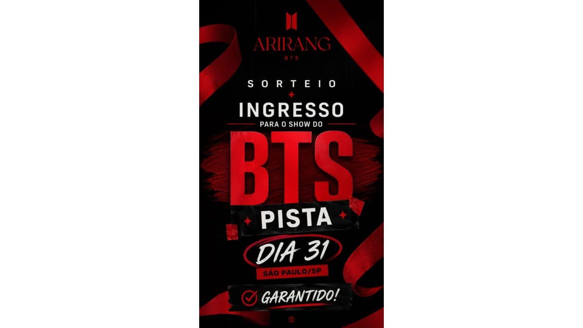 INGRESSO PISTA BTS — SHOW 31/10 💜