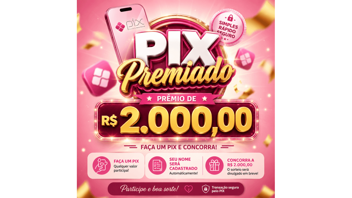 Pix premiado 2.000,00