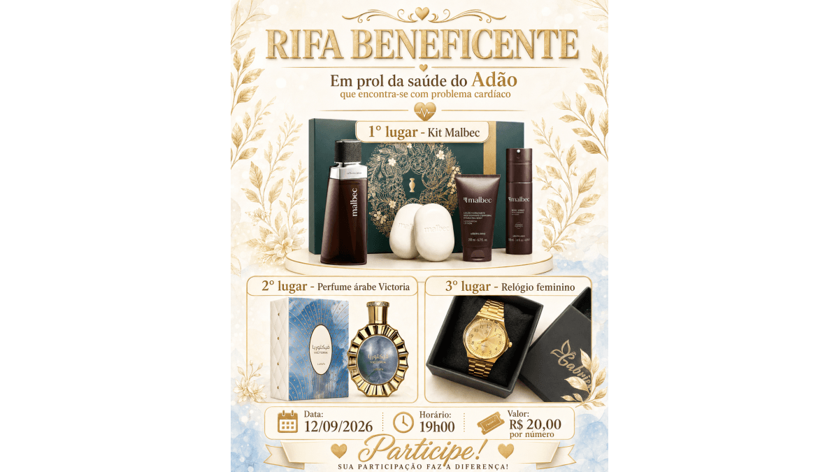 Rifa Solidária para Adão