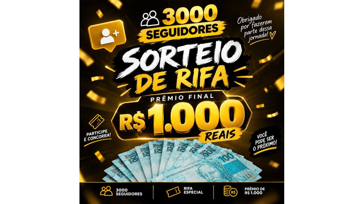 PARA OS MEUS 3000 SEGUIDORES !!