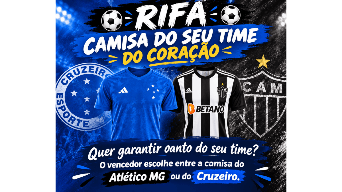 ⚽ RIFA — CAMISA DO SEU TIME DE CORAÇÃO! ⚽