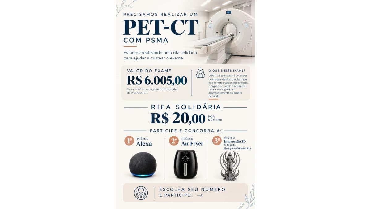 Rifa solidária - Exame PET-CT