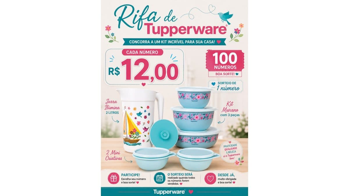 💐🩵 Rifa Imperdível Tupperware
