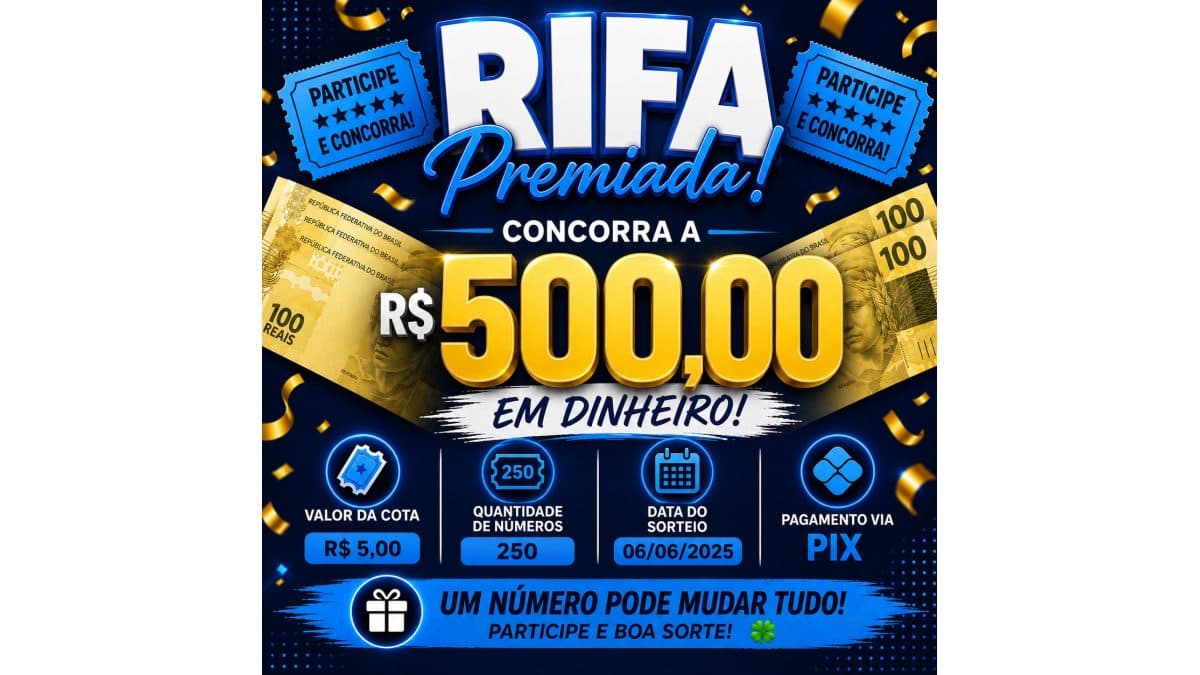 500 Reais no Pix