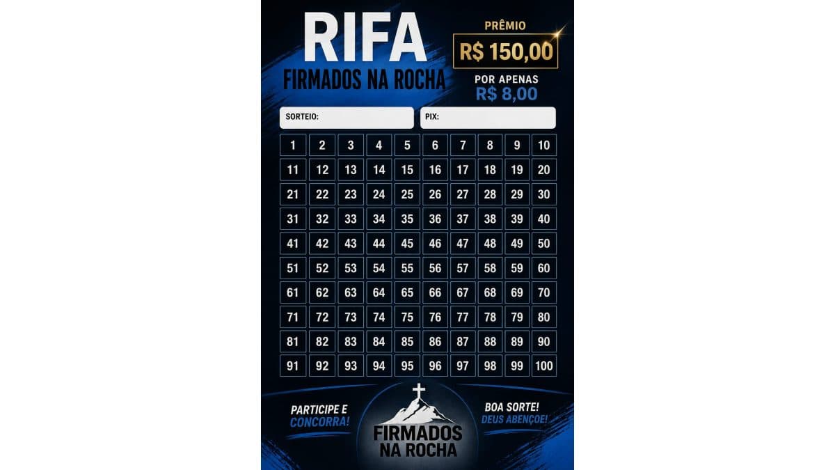 Rifa Firmados na rocha