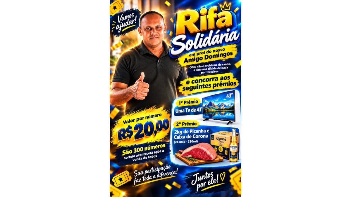 RIFA SOLIDÁRIA - Amigo Domingos