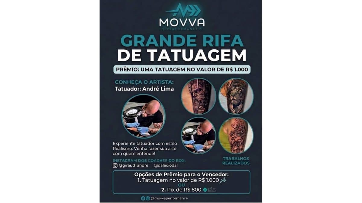 VALE TATUAGEM R$1000,00