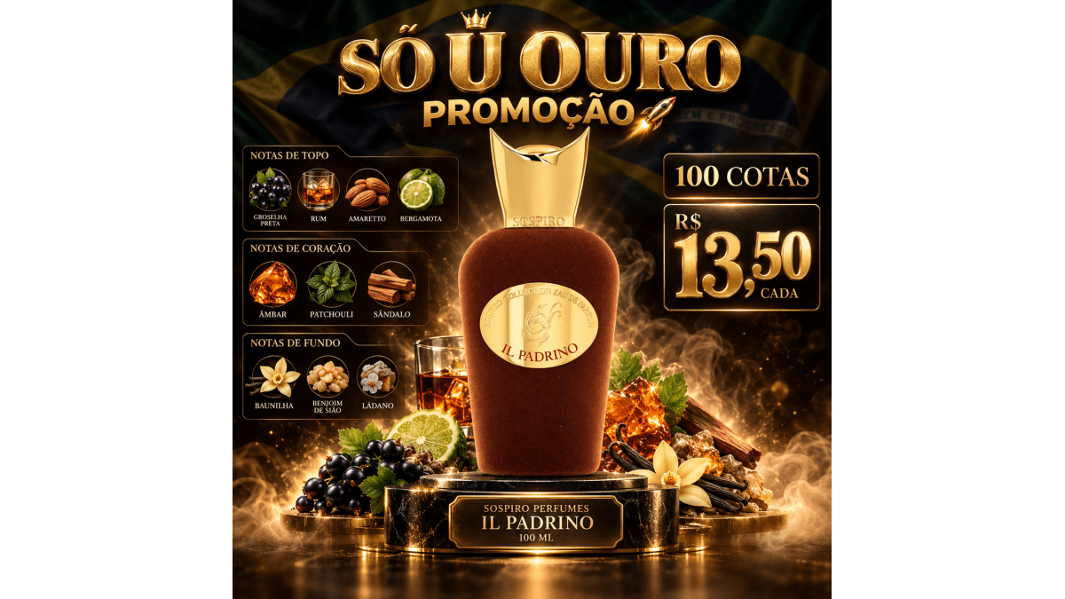 🌟 AÇÃO DE NICHO — SOSPIRO IL PADRINO 100ML 🌟 🏷 TAG: A001197