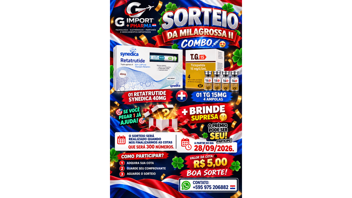 🍀SORTEIO MILAGROSA II🍀🥰🇵🇾🚀