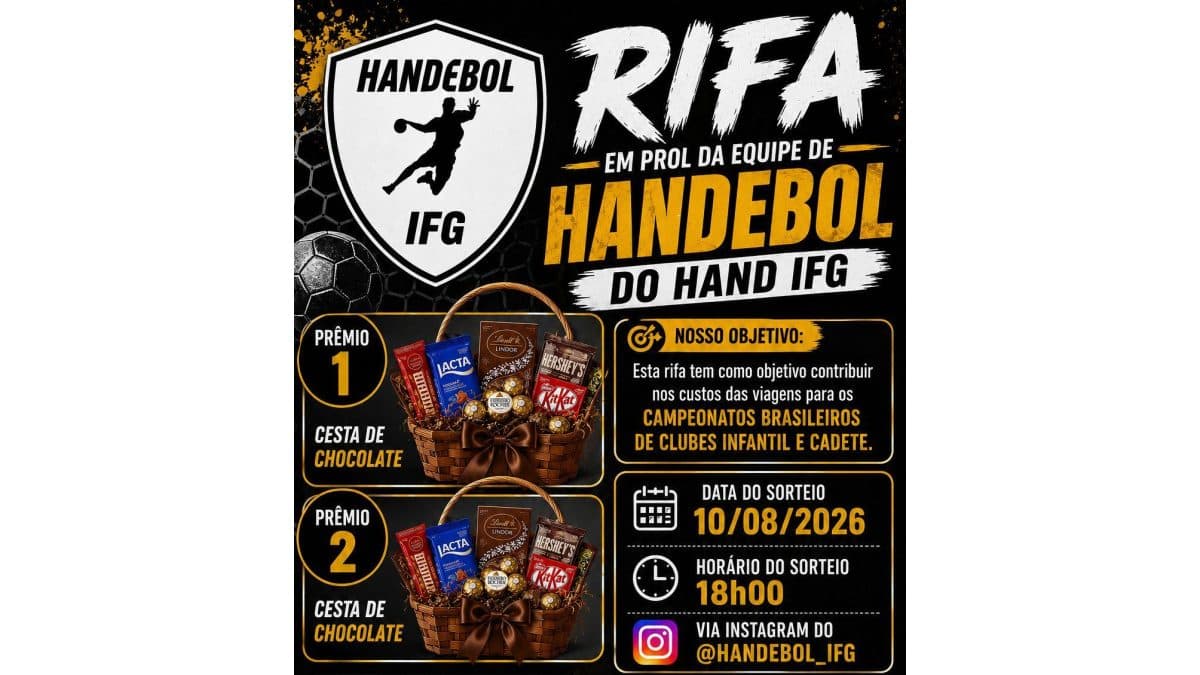 RIFA SOLIDÁRIA – AJUDE NOSSOS ATLETAS DE HANDEBOL!