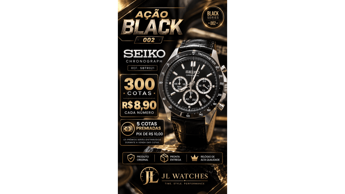 Ação Black 002 JL Watches