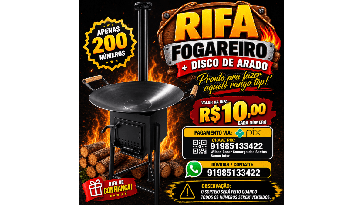 Fogareiro Com Tacho De Disco De Arado