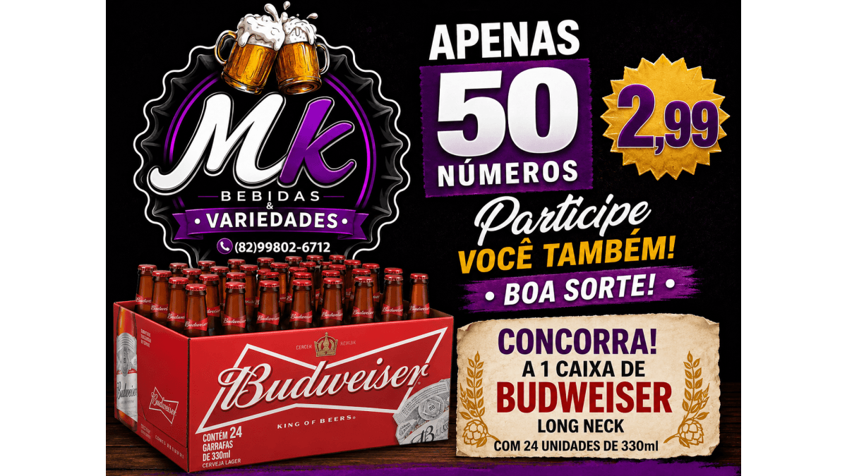 1 caixa de Budweiser long nek com 24 unidades!!