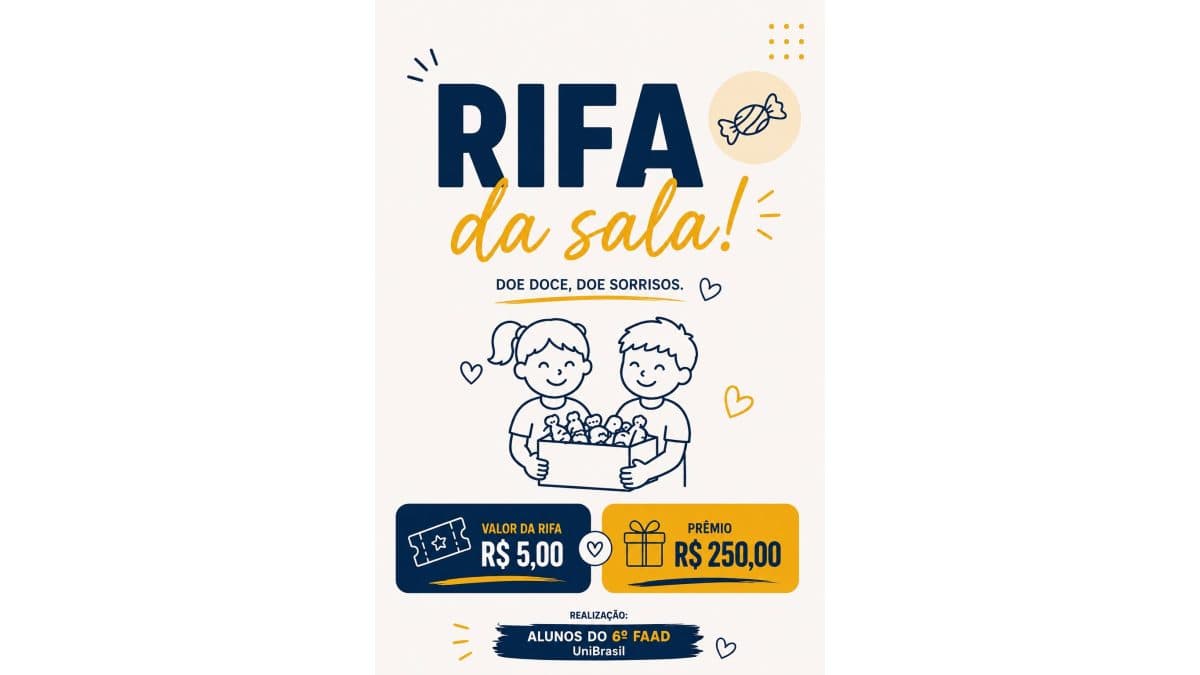 Rifa Solidária – Doces que Viram Sorrisos