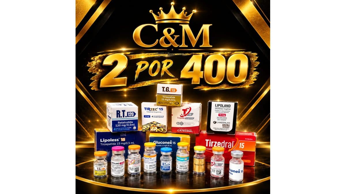 Uma ampola Tirzec lipoland gluconex lipoless