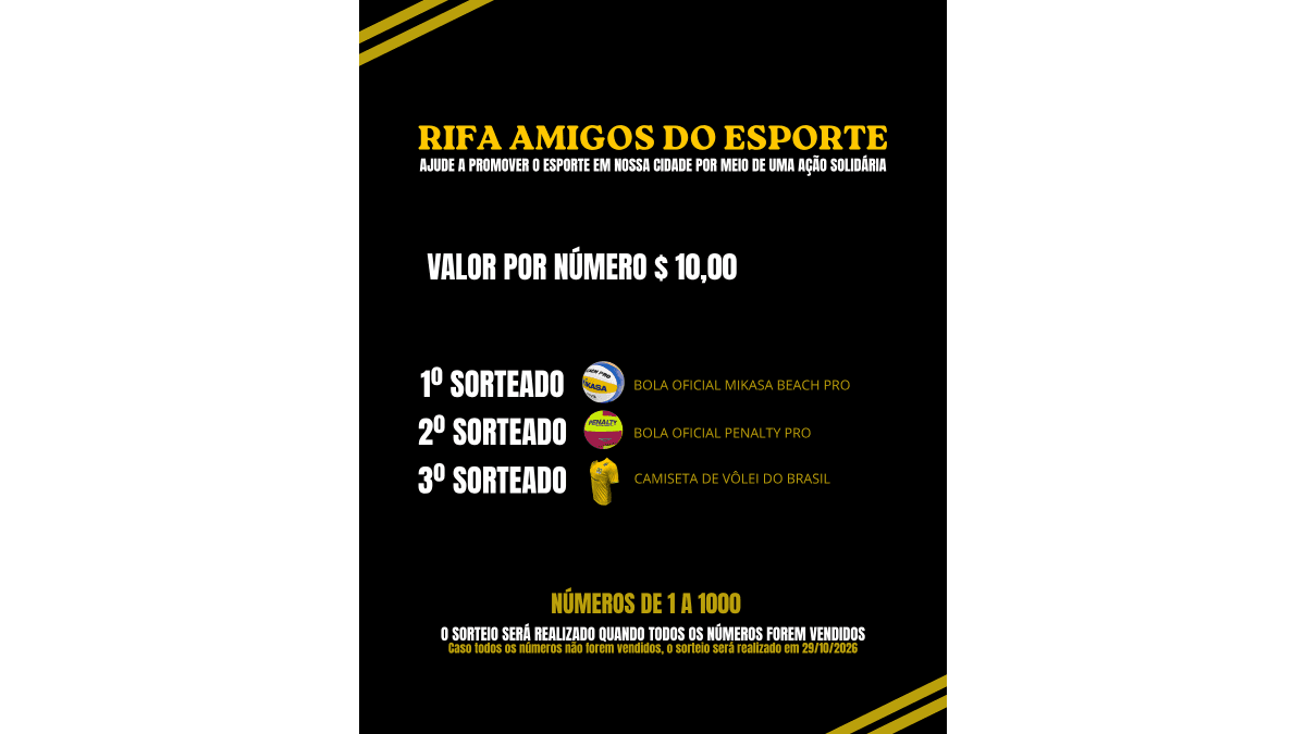 RIFA AMIGOS DO ESPORTE