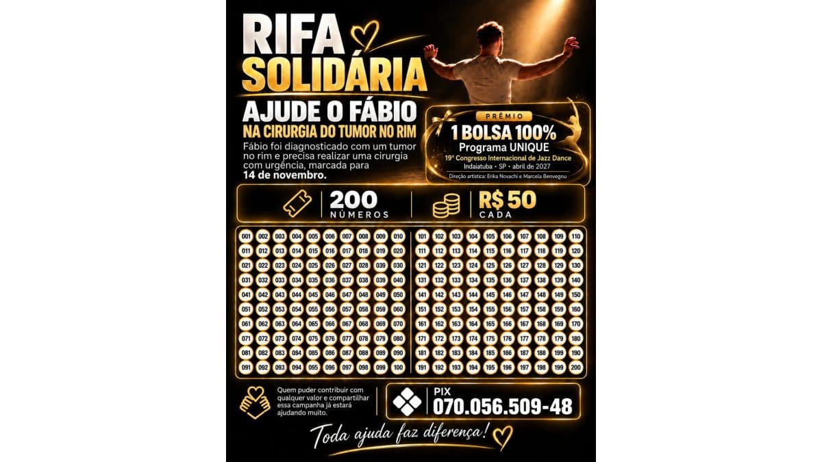 Ajude o Fábio - PRÊMIO: Bolsa 100% no Programa Unique do Congresso Internacional de Jazz