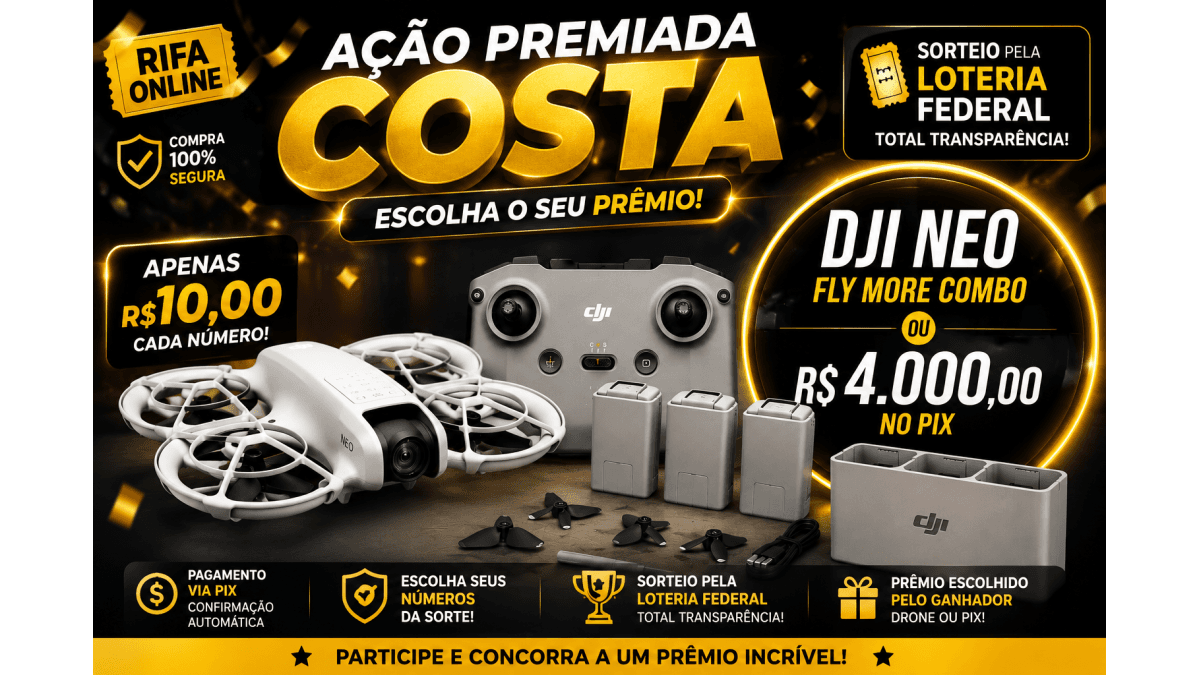 DJI NEO ou 4.000 no PIX