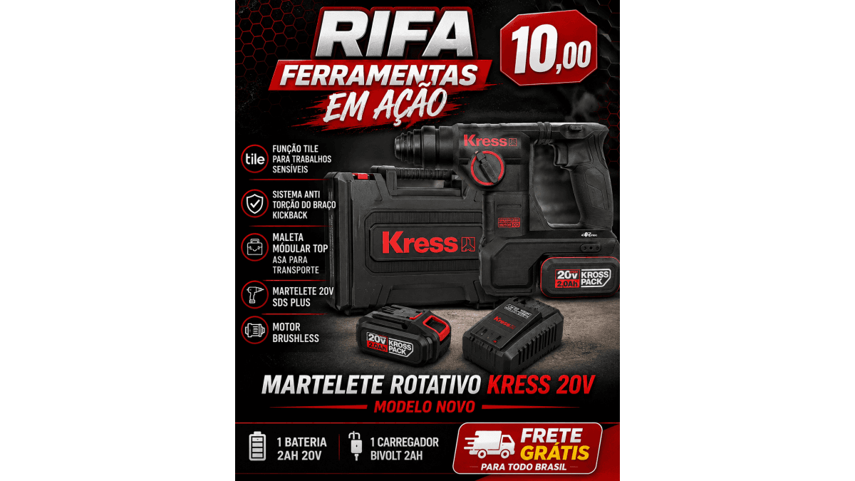 Martelete rotativo KRESS 20v