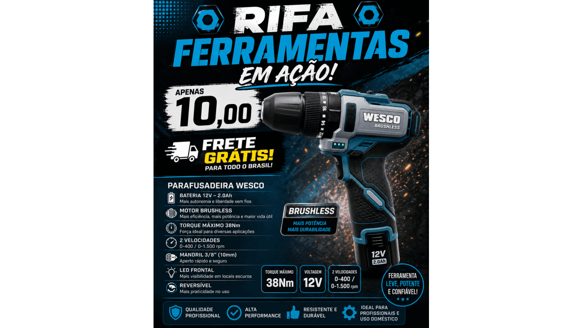 Parafusadeira wesco 12v