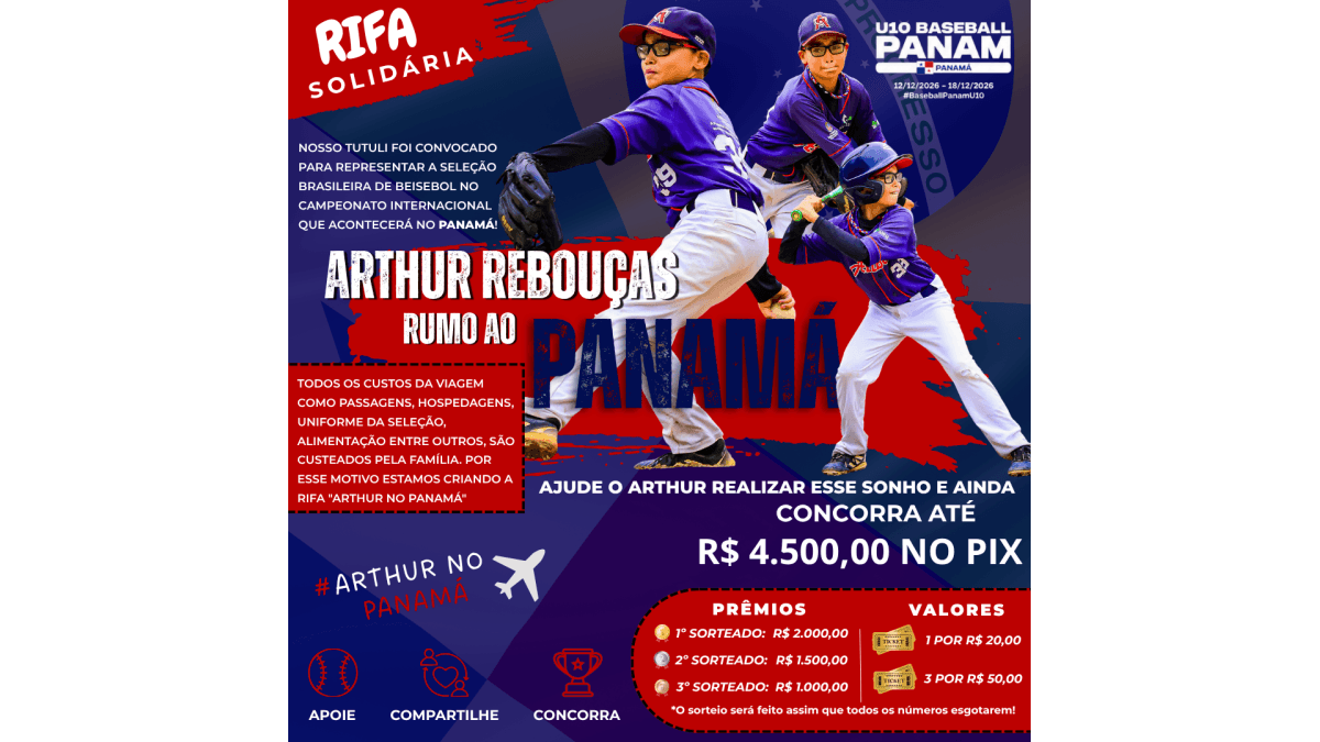 ARTHUR REPRESENTANDO A SELEÇÃO BRASILEIRA DE BEISEBOL NO PANAMÁ!