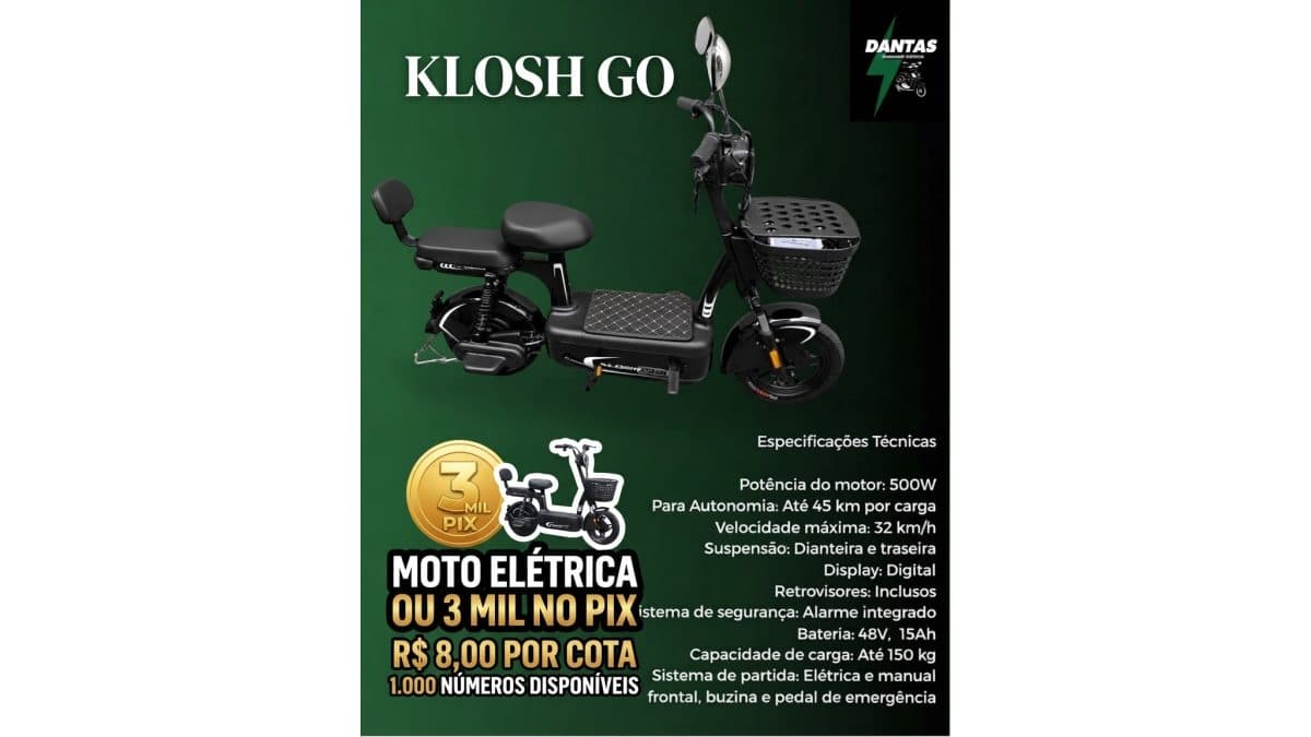 🏍️⚡ MOTO ELÉTRICA  OU 3 MIL NO PIX