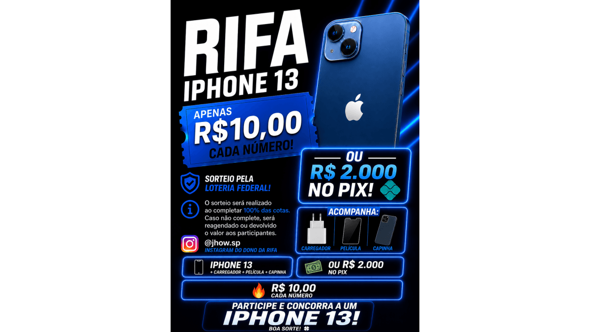 iPhone 13 ou 2mil no pix 💸
