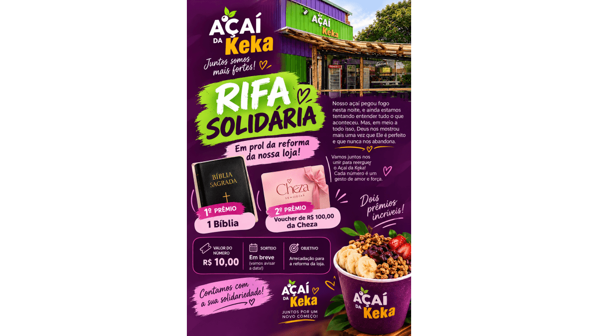Rifa Solidária Açaí da Keka