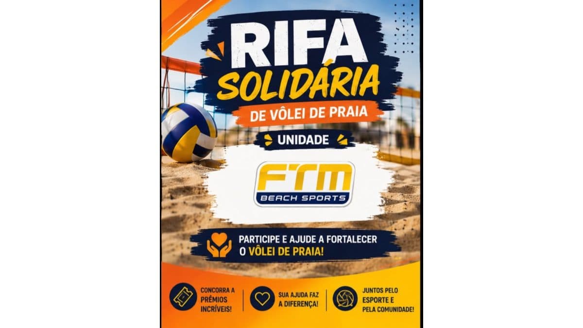 🏖️🏐 RIFA SOLIDÁRIA DO VÔLEI DE PRAIA 💛🤝