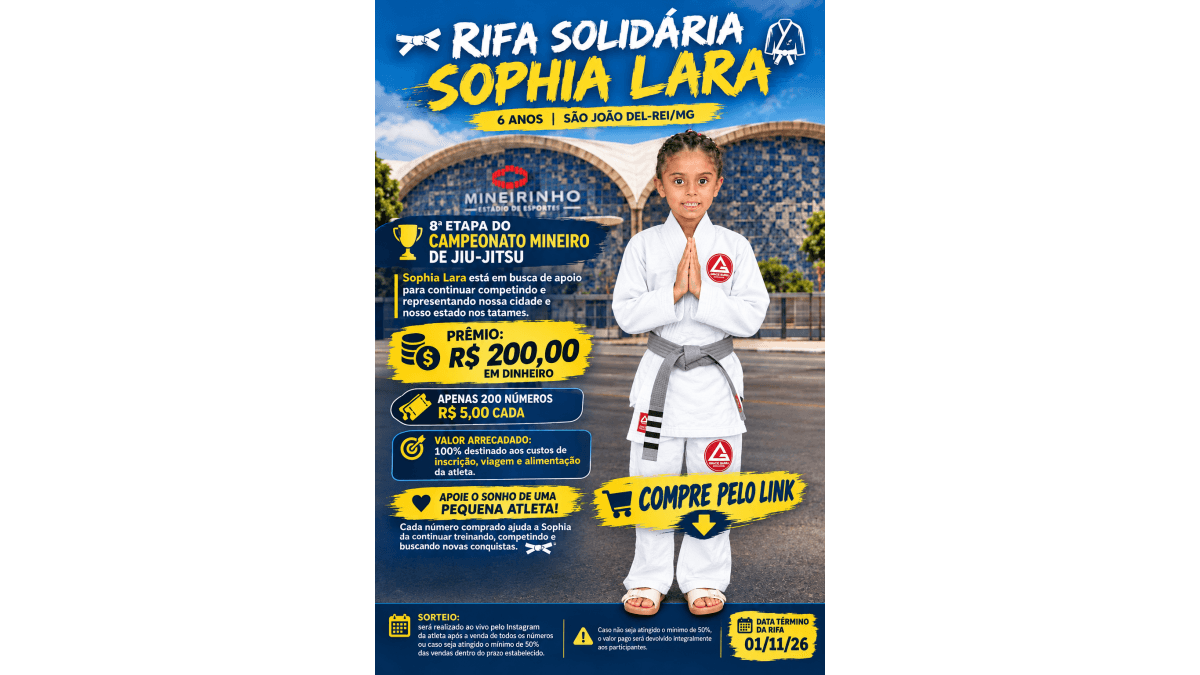 Rifa solidária para a Sophia Lara