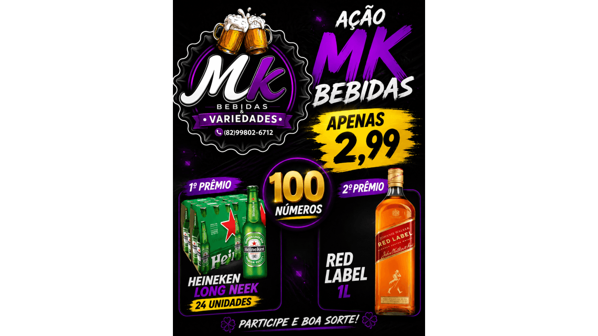 Ação MK bebidas.