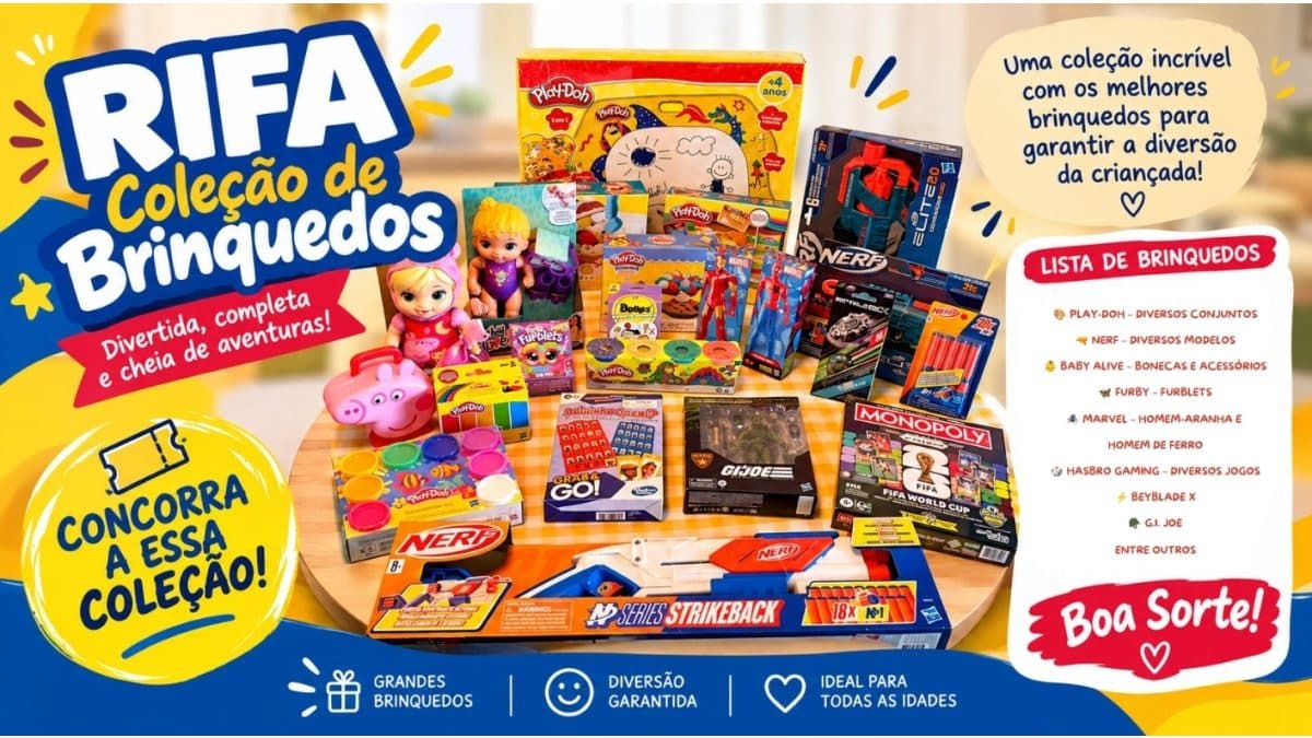 🎁 RIFA – COLEÇÃO DE BRINQUEDOS