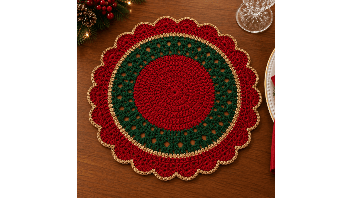 Deslumbrante kit sousplat para o Natal