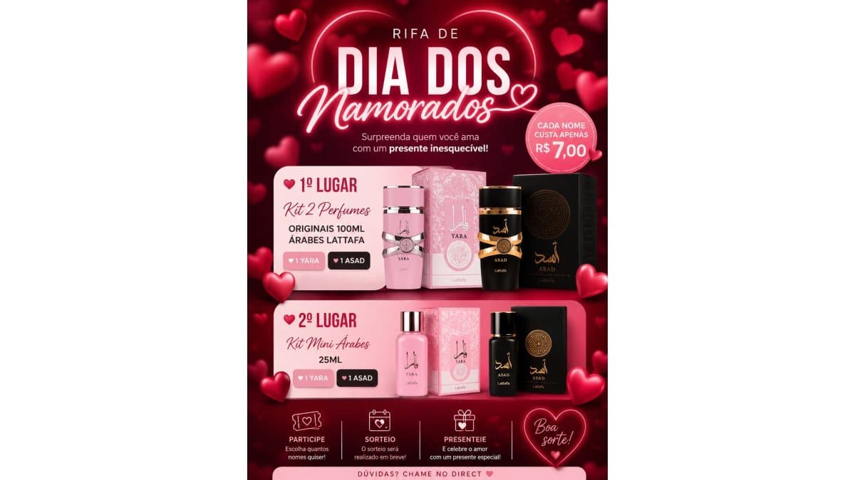 Rifa de dia dos namorados
